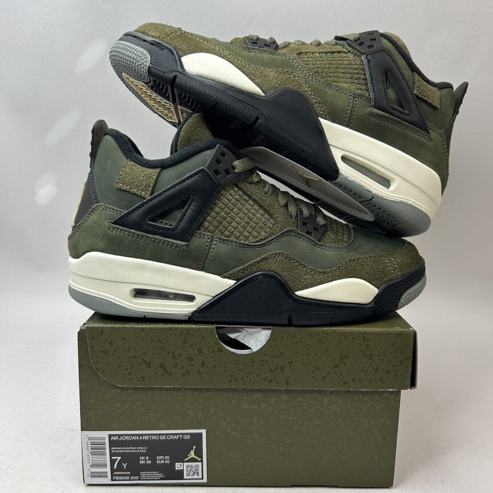 Nike Shoes Air Jordan Retro 4 SE Craft “Medium Olive” 2024 - Picture 1 of 5